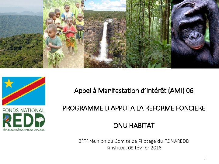 Appel à Manifestation d’Intérêt (AMI) 06 PROGRAMME D APPUI A LA REFORME FONCIERE ONU