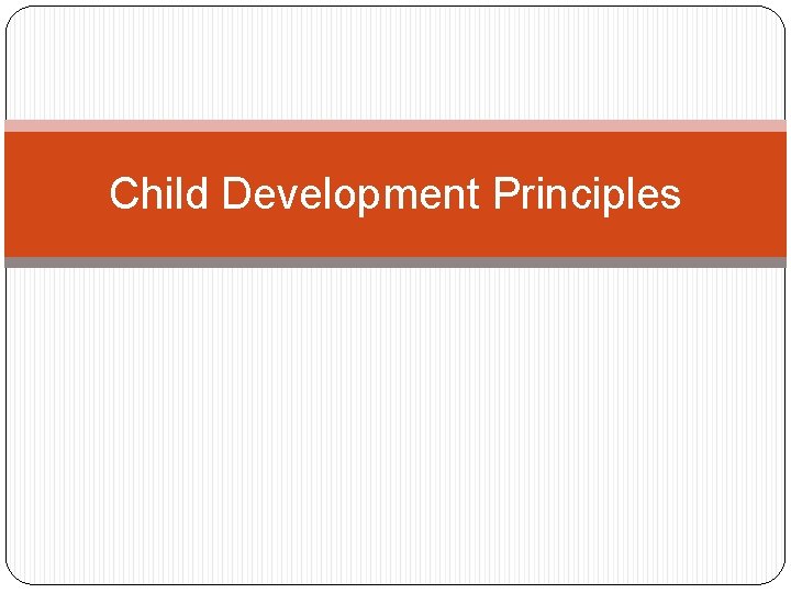 Child Development Principles 