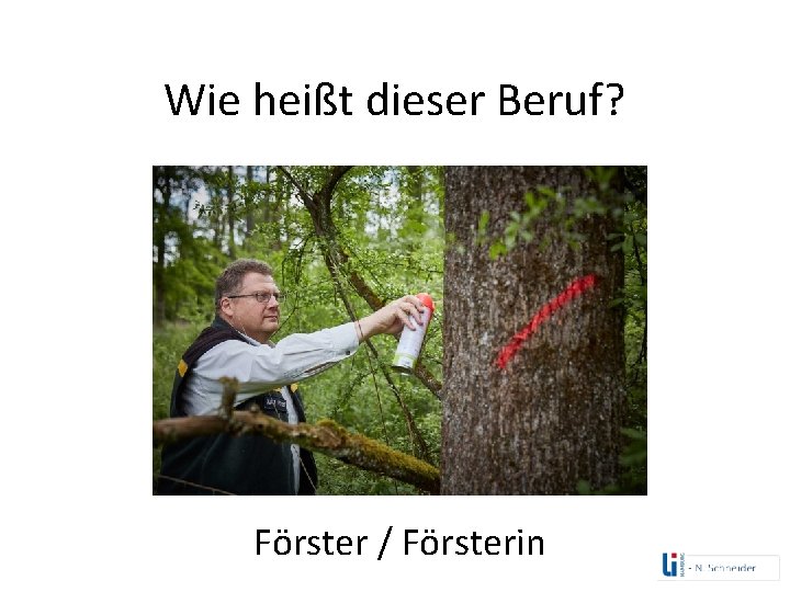 Wie heißt dieser Beruf? Förster / Försterin 