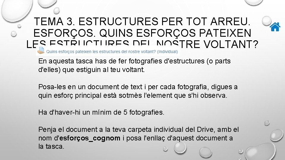 TEMA 3. ESTRUCTURES PER TOT ARREU. ESFORÇOS. QUINS ESFORÇOS PATEIXEN LES ESTRUCTURES DEL NOSTRE