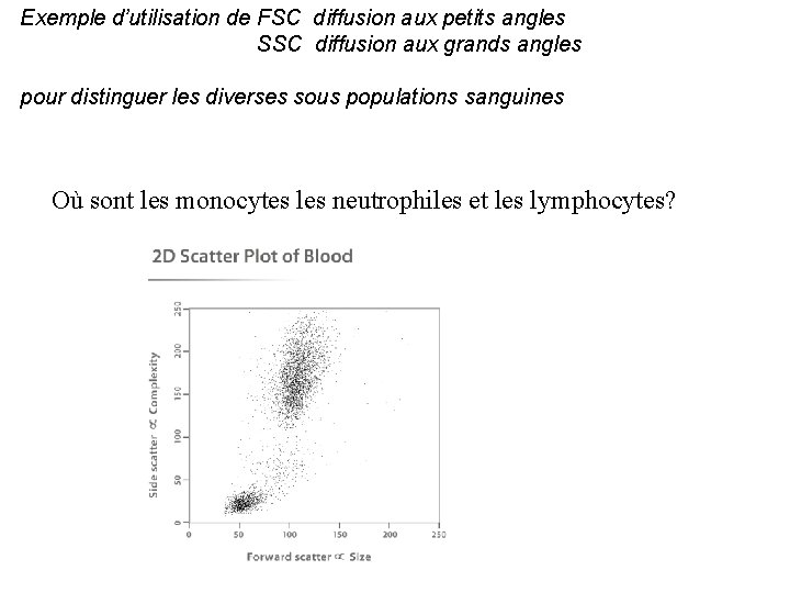Exemple d’utilisation de FSC diffusion aux petits angles SSC diffusion aux grands angles pour