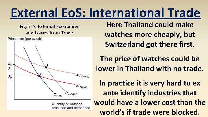 External Eo. S: International Trade Fig. 7 -5: External Economies and Losses from Trade