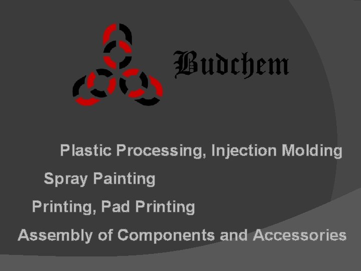 Plastic Processing, Injection Molding Spray Painting Printing, Pad Printing Assembly of Components and Accessories