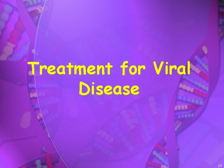 Treatment for Viral Disease 29 