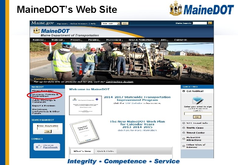 Maine. DOT’s Web Site 