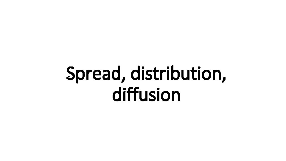 Spread, Indecisive distribution, diffusion 