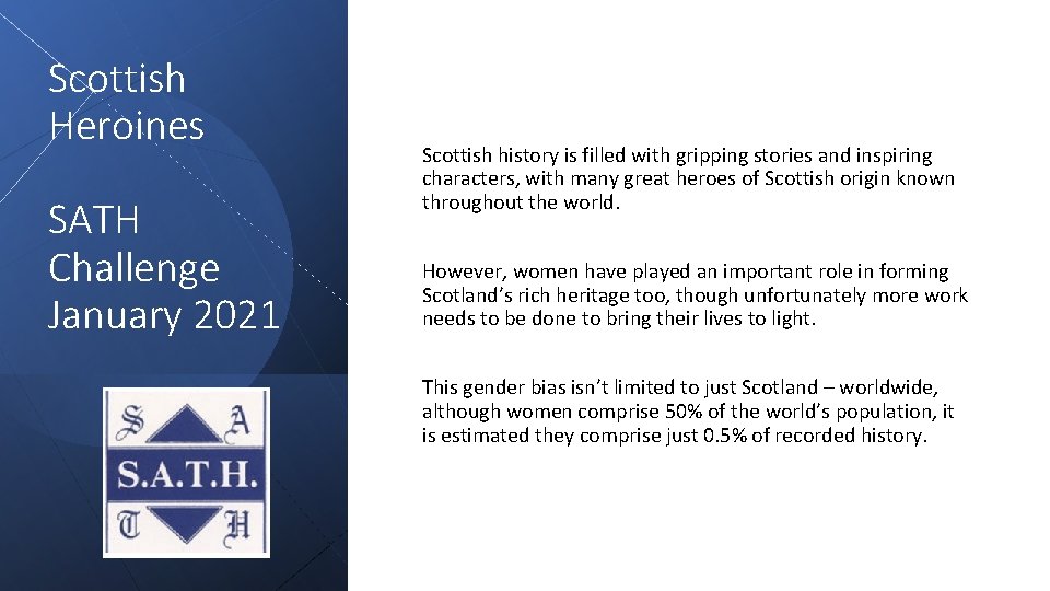 Scottish Heroines SATH Challenge January 2021 Scottish history is filled with gripping stories and