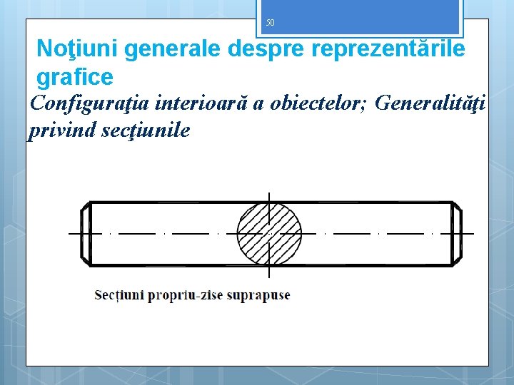 50 Noţiuni generale despre reprezentările grafice Configuraţia interioară a obiectelor; Generalităţi privind secţiunile 