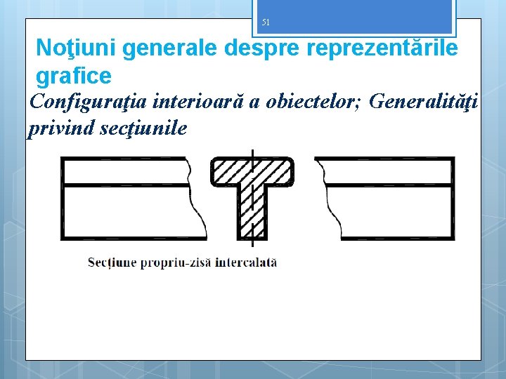 51 Noţiuni generale despre reprezentările grafice Configuraţia interioară a obiectelor; Generalităţi privind secţiunile 