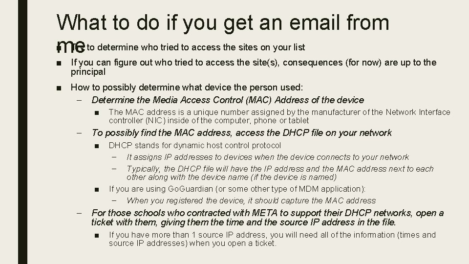 What to do if you get an email from ■ Try to determine who