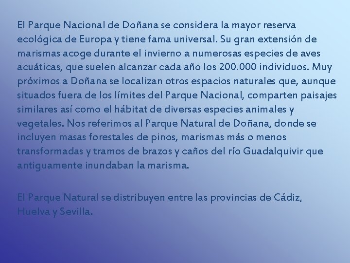 El Parque Nacional de Doñana se considera la mayor reserva ecológica de Europa y
