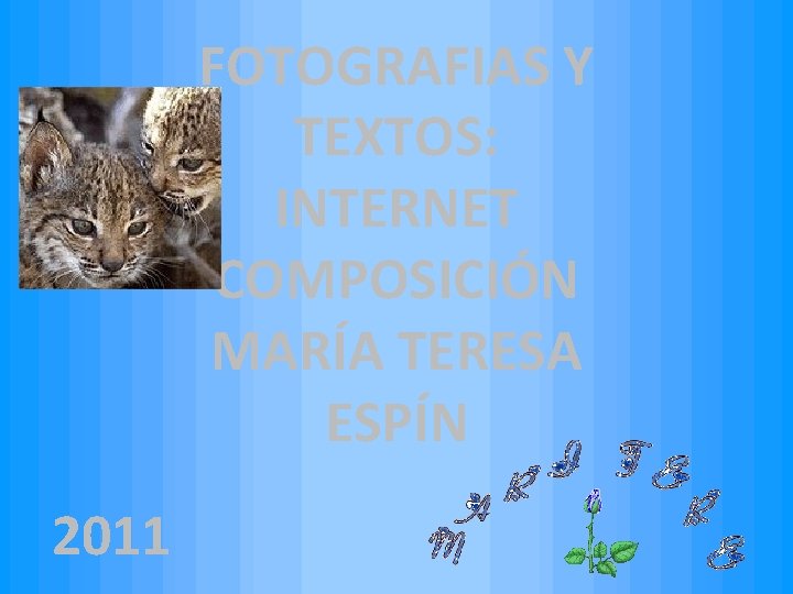 FOTOGRAFIAS Y TEXTOS: INTERNET COMPOSICIÓN MARÍA TERESA ESPÍN 2011 