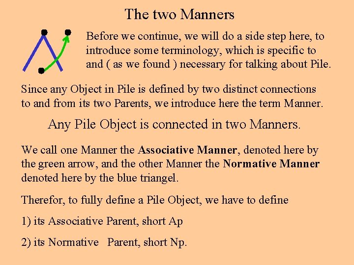 The two Manners Before we continue, we will do a side step here, to