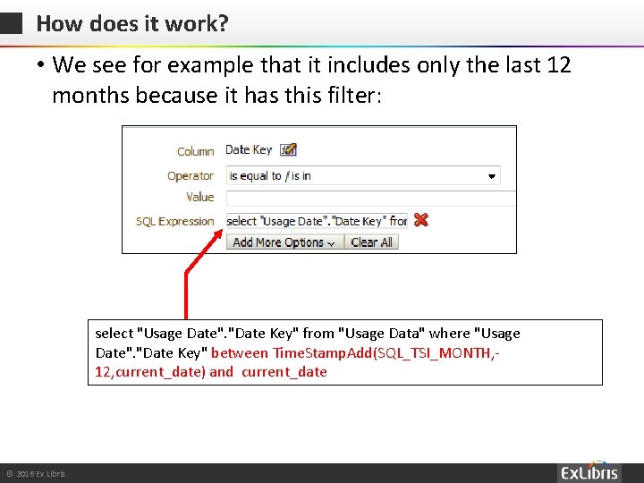 How does it work? • We see for example that it includes only the