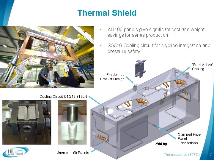 Thermal Shield § Al 1100 panels give significant cost and weight savings for series