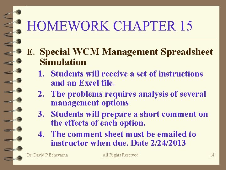 Working Capital Management Chapter 15 Working Capital Management