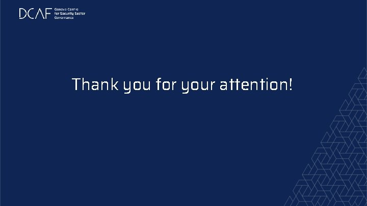 Thank you for your attention! 
