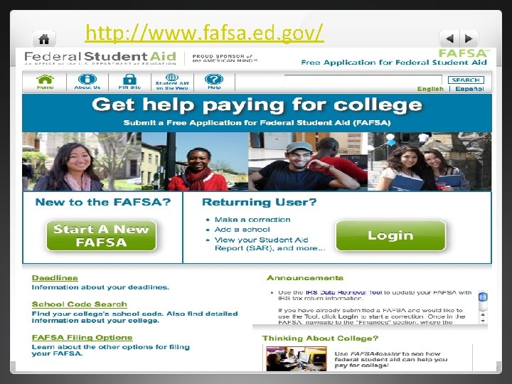 http: //www. fafsa. ed. gov/ 