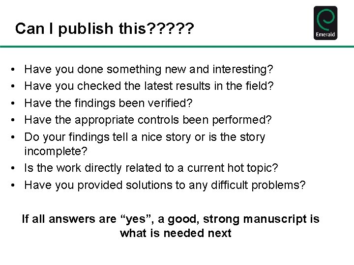 Can I publish this? ? ? • • • Have you done something new