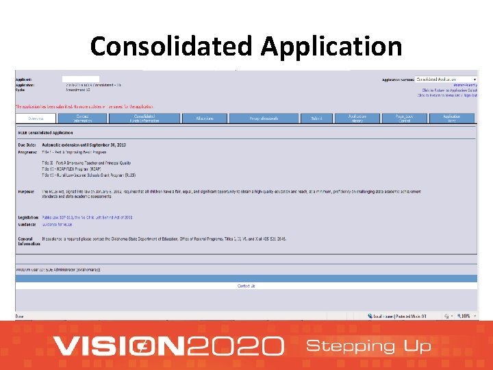 Consolidated Application 
