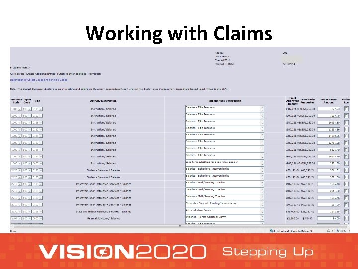 Working with Claims 