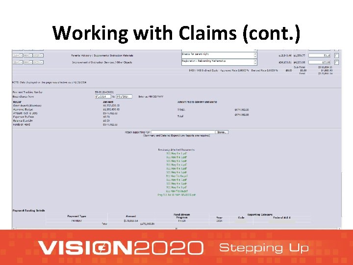 Working with Claims (cont. ) 
