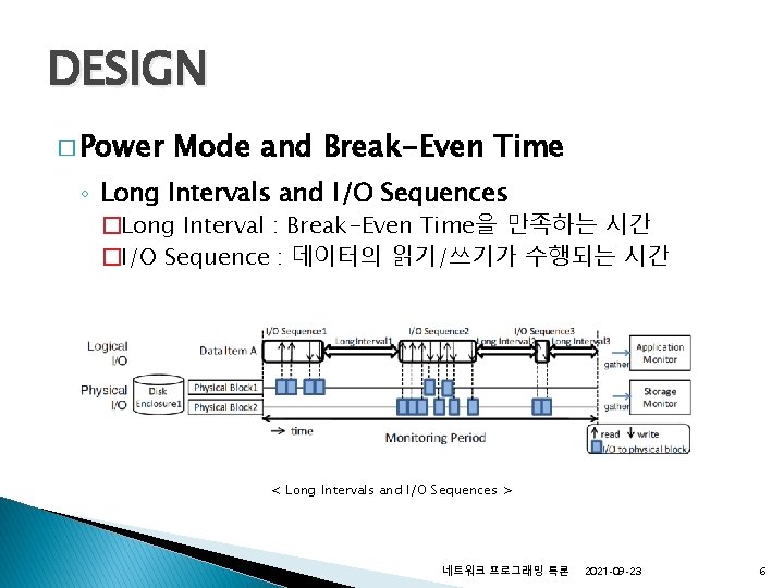 DESIGN � Power Mode and Break-Even Time ◦ Long Intervals and I/O Sequences �Long DESIGN � Power Mode and Break-Even Time ◦ Long Intervals and I/O Sequences �Long
