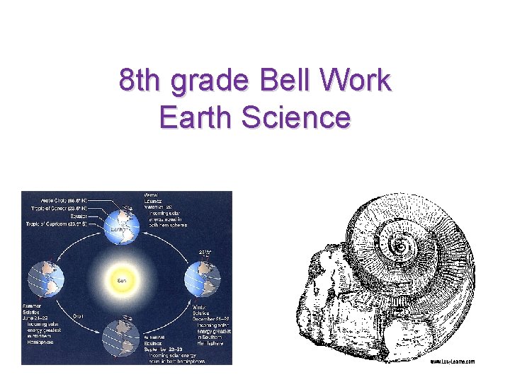 8 th grade Bell Work Earth Science 