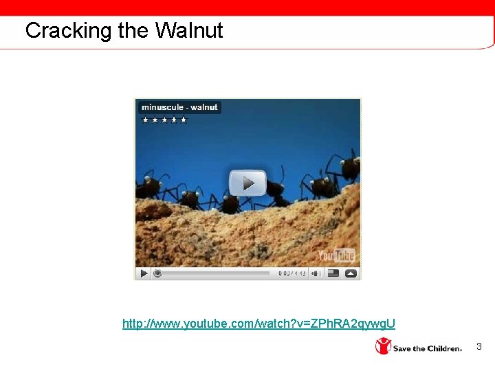 Cracking the Walnut http: //www. youtube. com/watch? v=ZPh. RA 2 qywg. U 3 