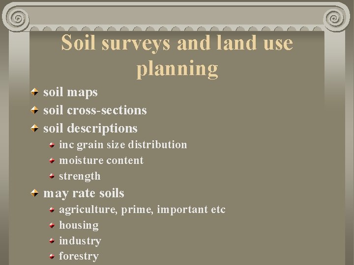 Soil surveys and land use planning soil maps soil cross-sections soil descriptions inc grain