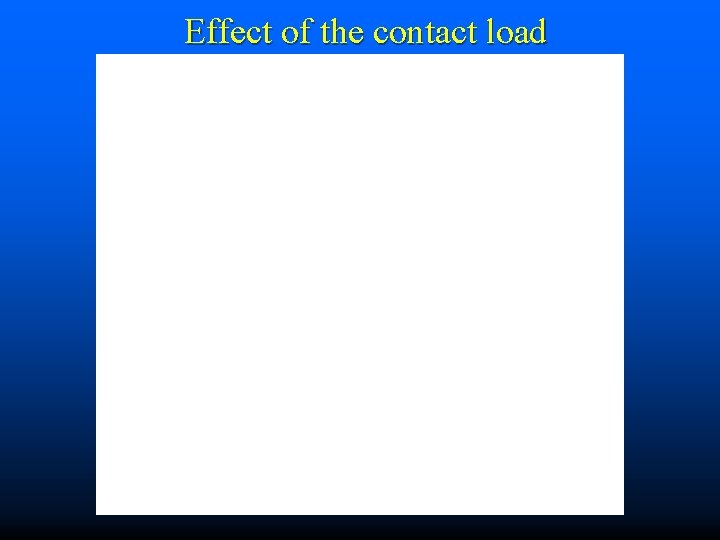 Effect of the contact load 