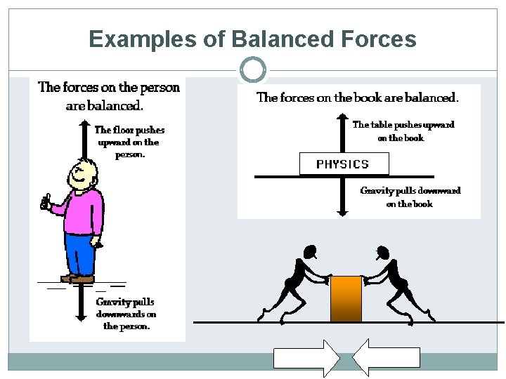 Examples of Balanced Forces 