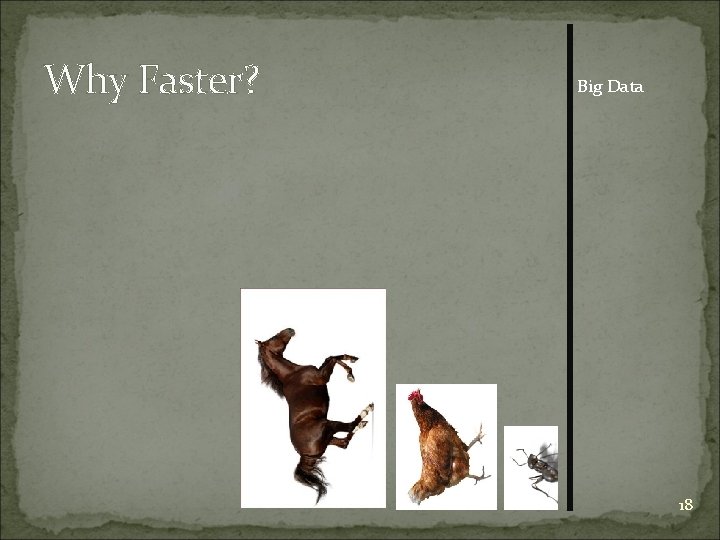 Why Faster? Big Data 18 