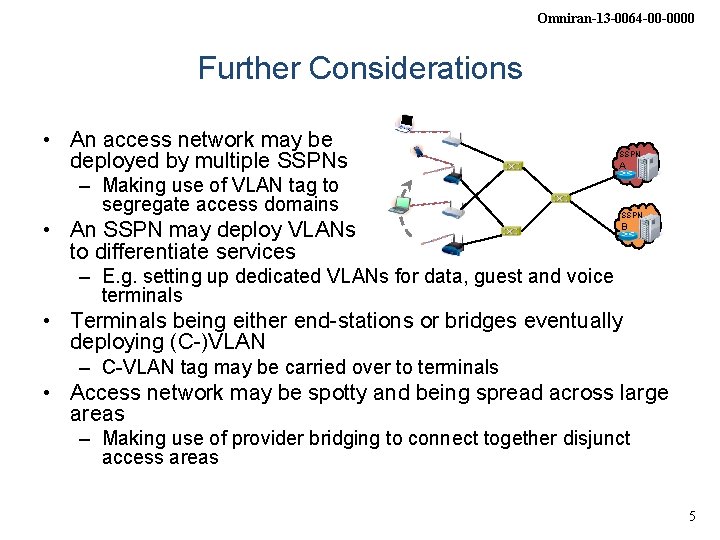 Omniran-13 -0064 -00 -0000 Further Considerations • An access network may be deployed by