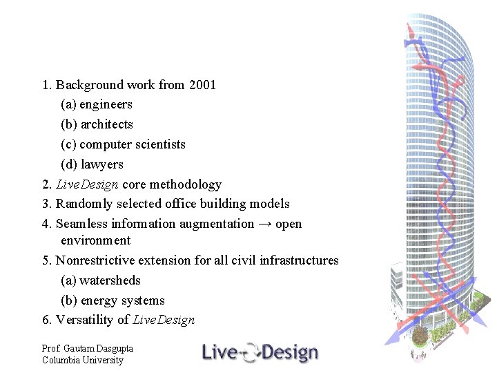 1. Background work from 2001 (a) engineers (b) architects (c) computer scientists (d) lawyers