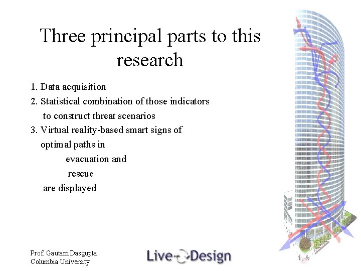 Three principal parts to this research 1. Data acquisition 2. Statistical combination of those