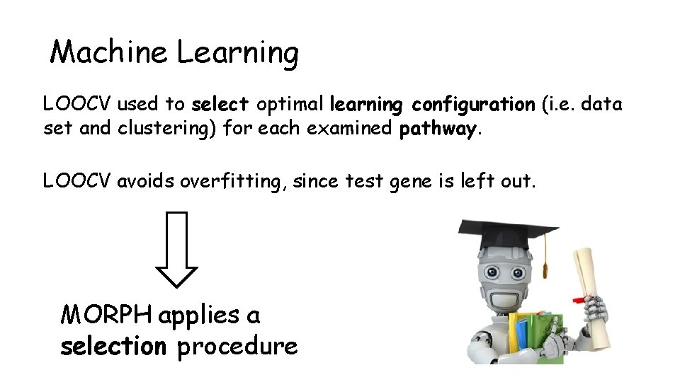 Machine Learning LOOCV used to select optimal learning configuration (i. e. data set and