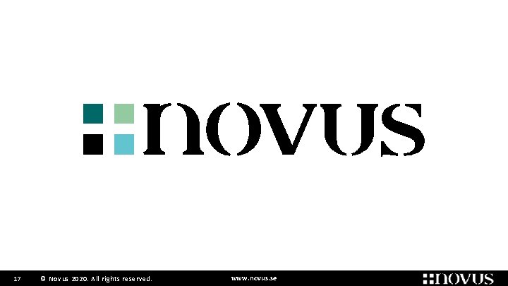 1717 © Novus 2020. All rights reserved. www. novus. se 