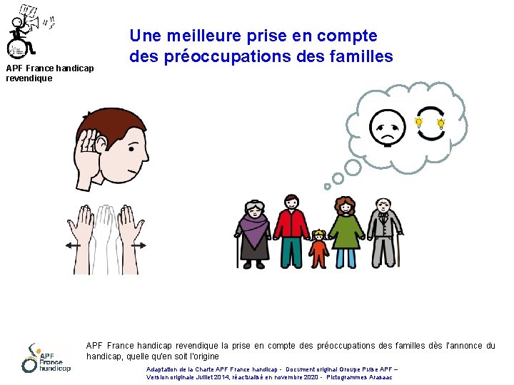 APF France handicap revendique Une meilleure prise en compte des préoccupations des familles APF