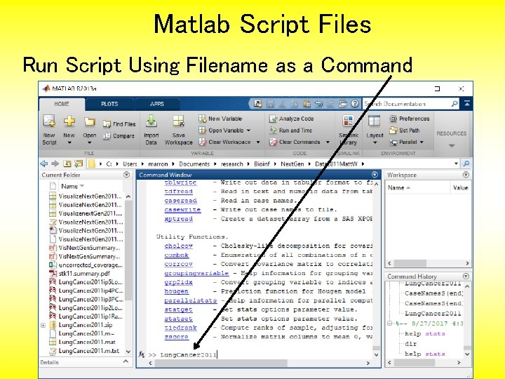 Matlab Script Files Run Script Using Filename as a Command 