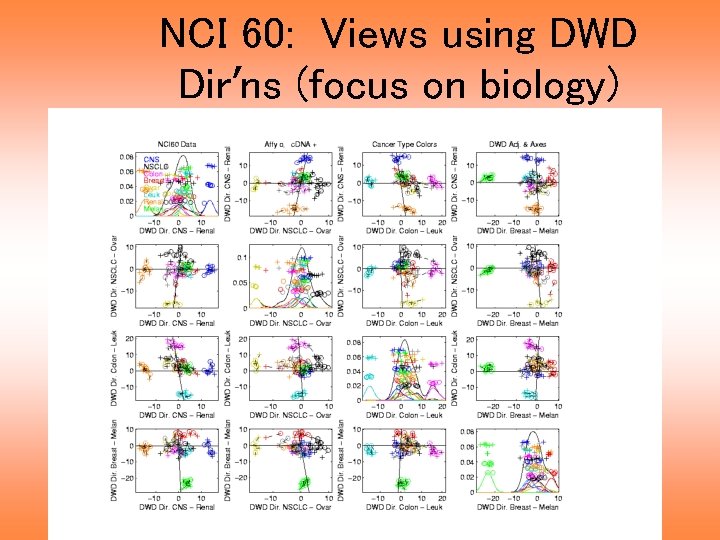 NCI 60: Views using DWD Dir’ns (focus on biology) 