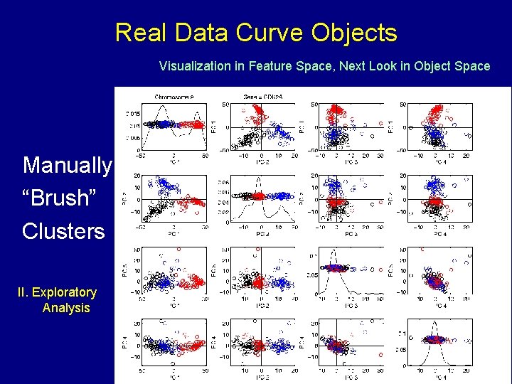 Real Data Curve Objects Visualization in Feature Space, Next Look in Object Space Manually