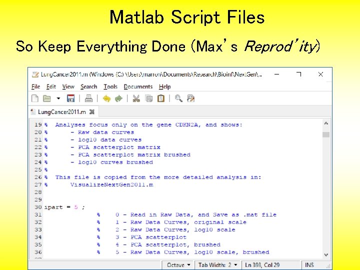Matlab Script Files So Keep Everything Done (Max’s Reprod’ity) 
