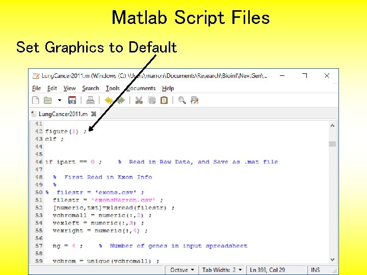 Matlab Script Files Set Graphics to Default 