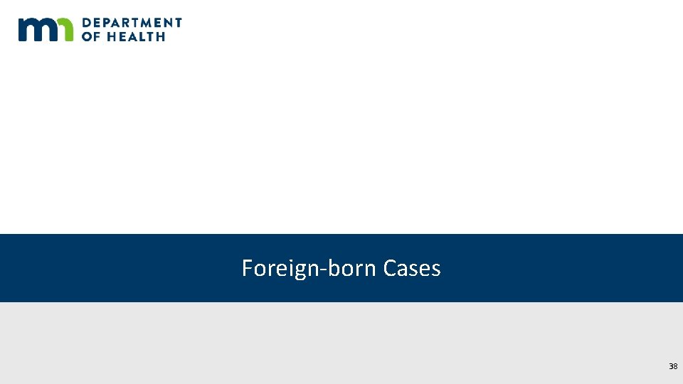 Foreign-born Cases 38 