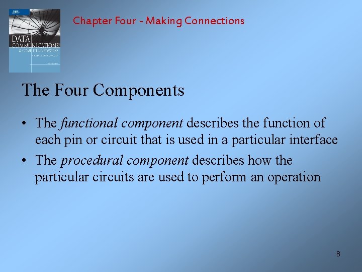 Chapter Four - Making Connections The Four Components • The functional component describes the