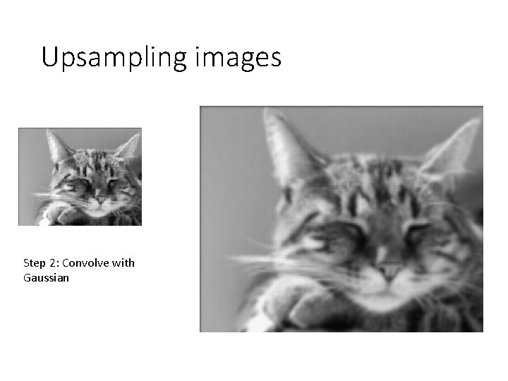 Upsampling images Step 2: Convolve with Gaussian 