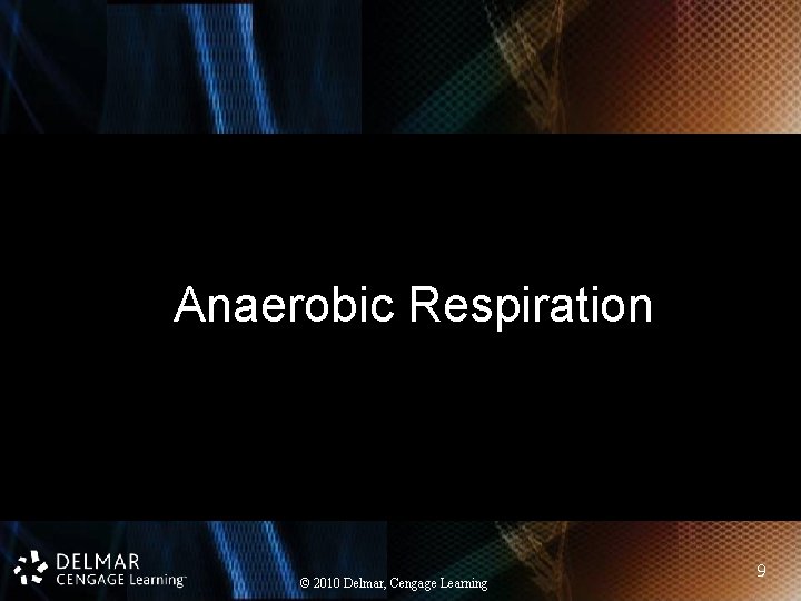 Anaerobic Respiration © 2010 Delmar, Cengage Learning 9 