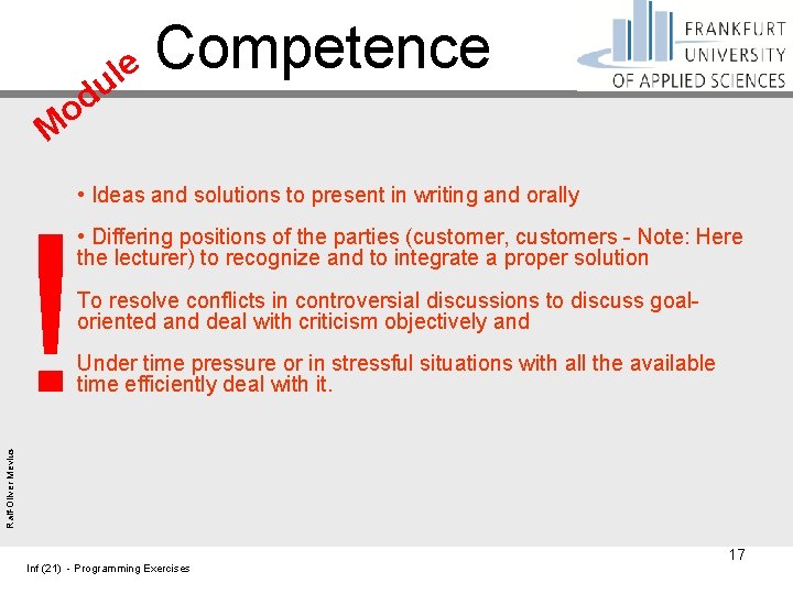 le M u d o Competence • Ideas and solutions to present in writing