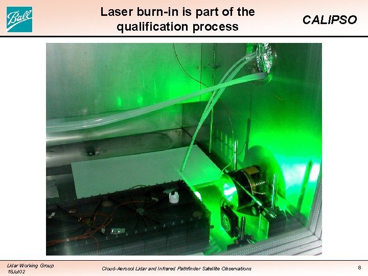 Laser burn-in is part of the qualification process Lidar Working Group 18 Jul 02